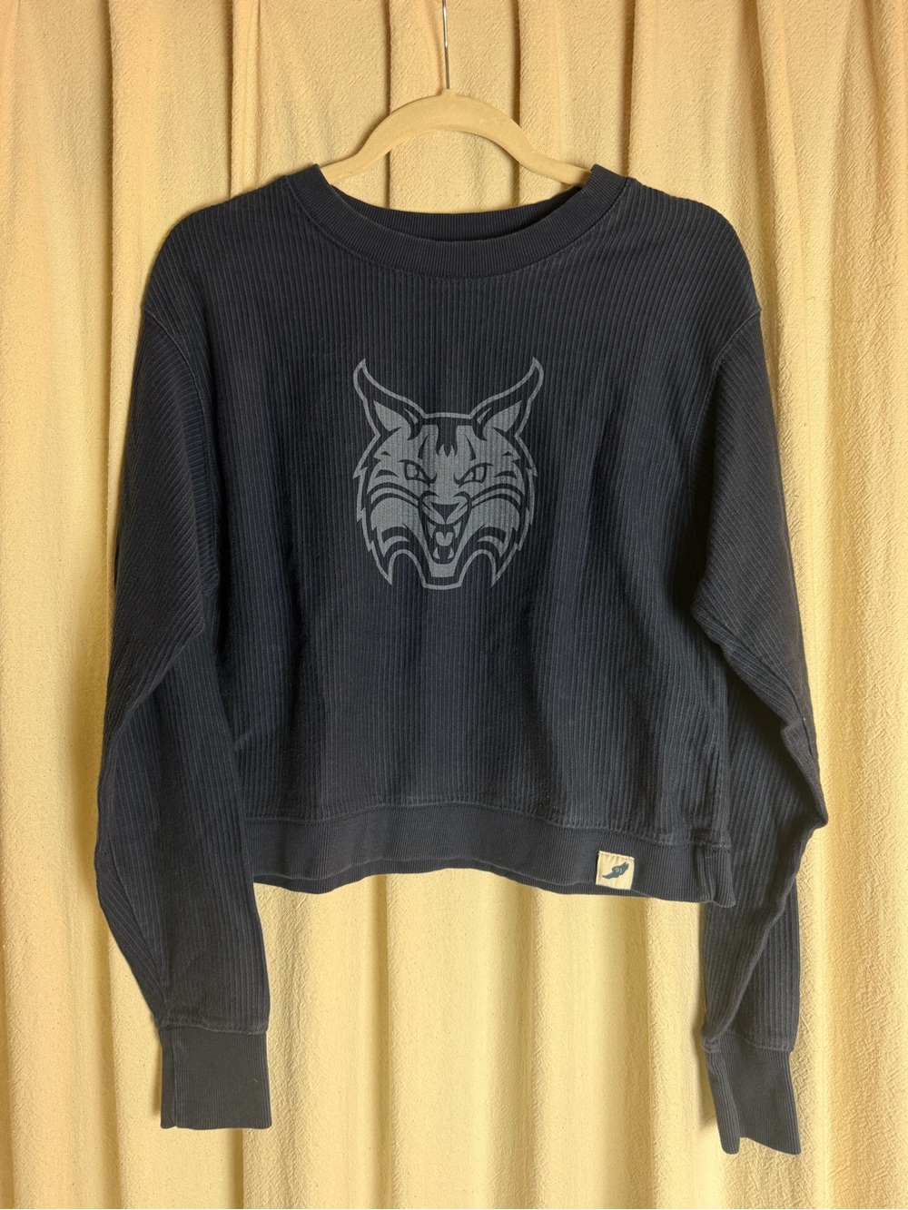 Quinnipiac Ribbed Crewneck Pullover M